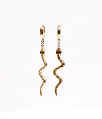 boucles d'oreilles pendantes serpent
