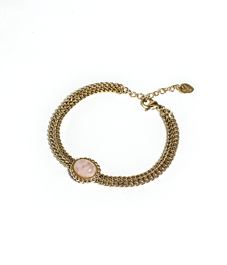 Bracelet oval pierre semi précieuse