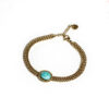 Bracelet oval pierre semi précieuse