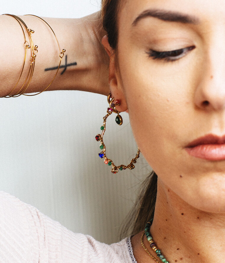 Créoles Pearls & Strass – Image 2