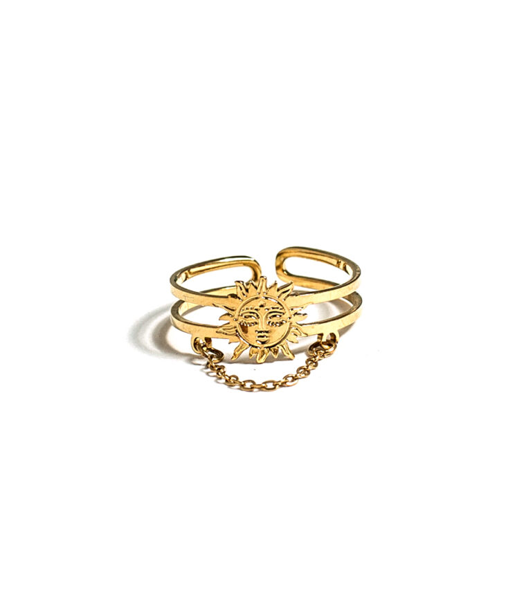 bague multirang chaine soleil