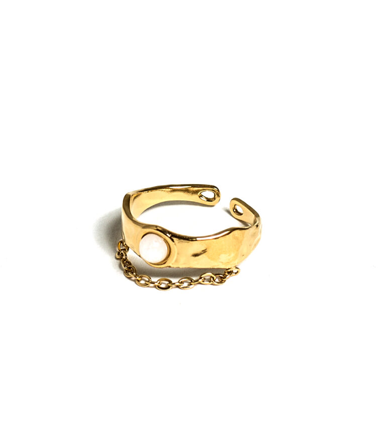 bague chaine pierre naturelle