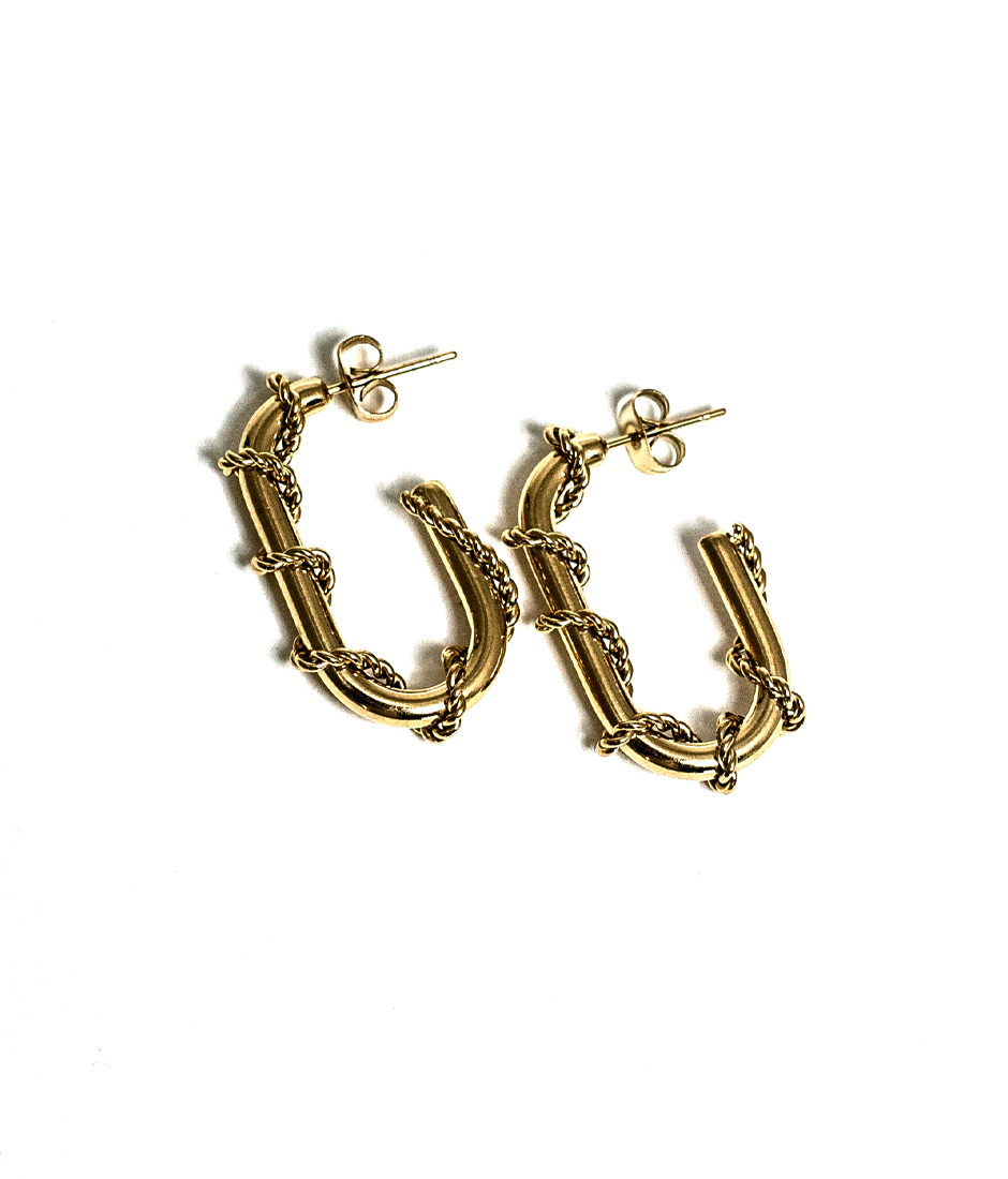 Boucles d'oreilles cordon