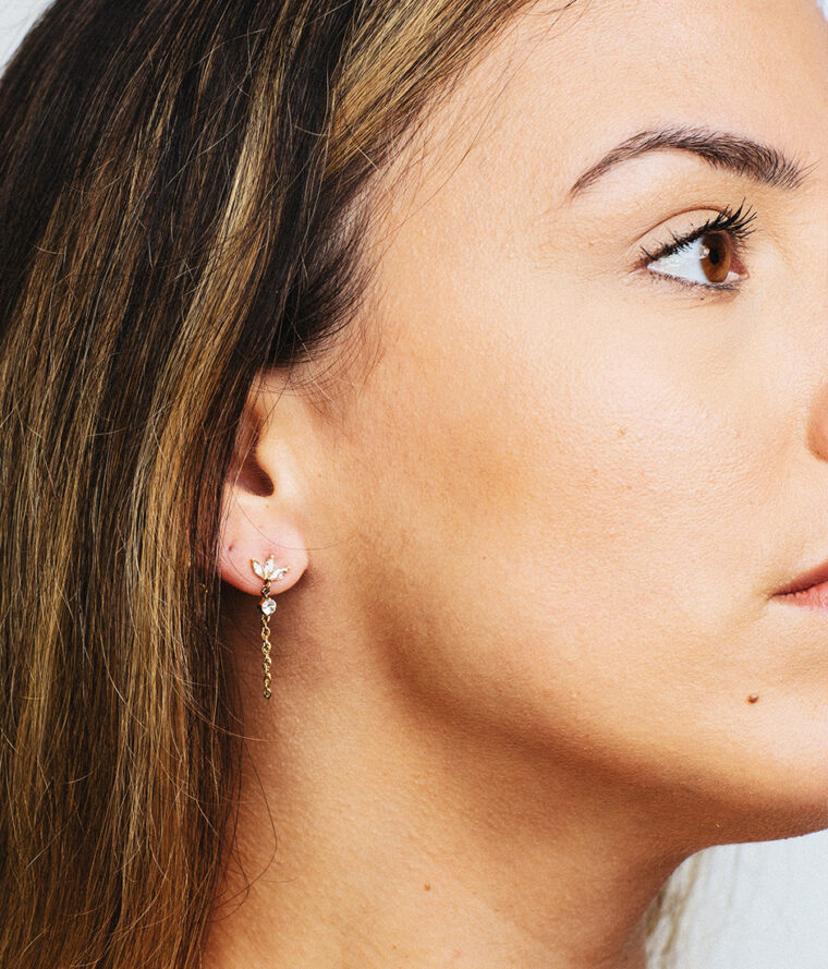 Boucles d'oreille Lily chain – Image 2