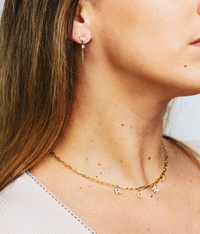 Boucles d'oreille Lily chain – Image 3