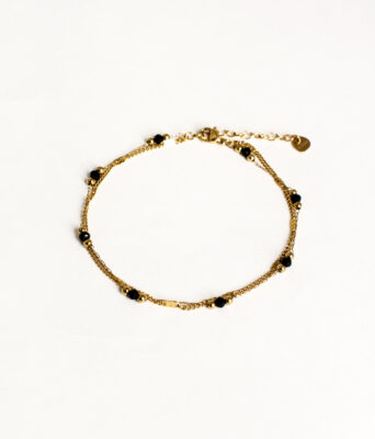 bracelet de cheville double chaine