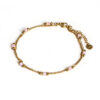bracelet de cheville double chaine