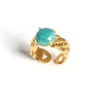 Bague maille amazonite