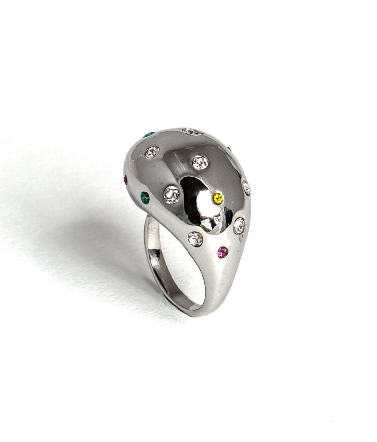 bague drop argent